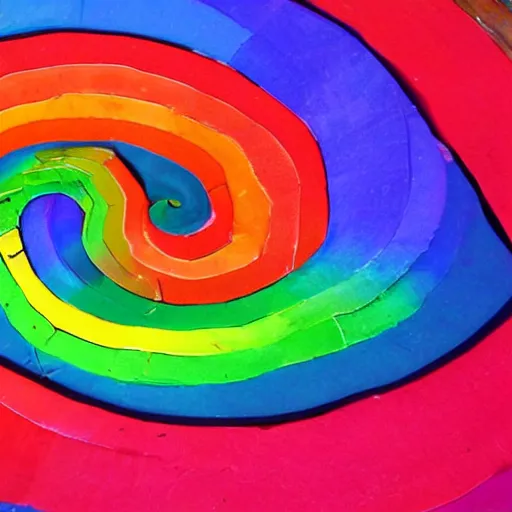 Prompt: rainbow spiral