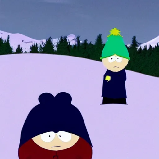 Image similar to Eminem in a scene from south park