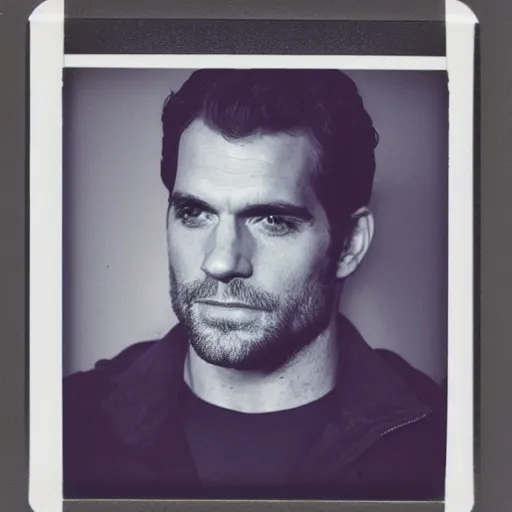 Image similar to Polaroid image of Henry Cavill as cop