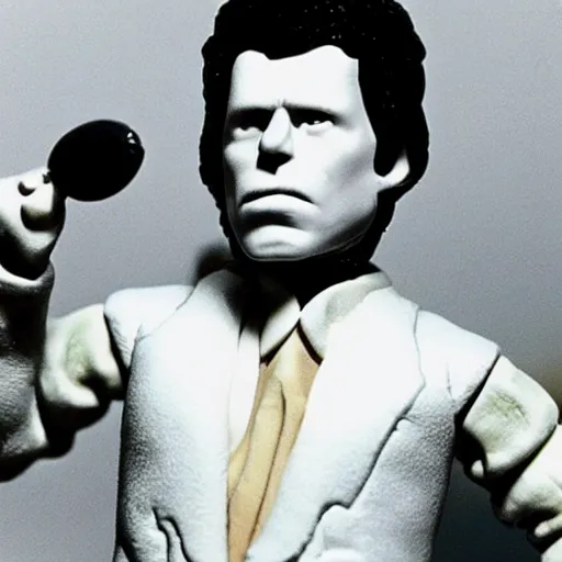 Image similar to Tom Waits as a Star Wars action figure from the 1980s