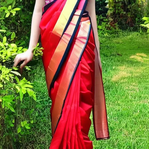 Image similar to beautiful anime girl wearing saree