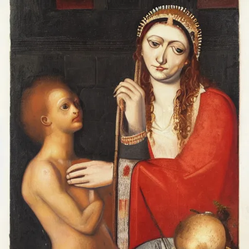 Prompt: salome with the head of saint john the baptist