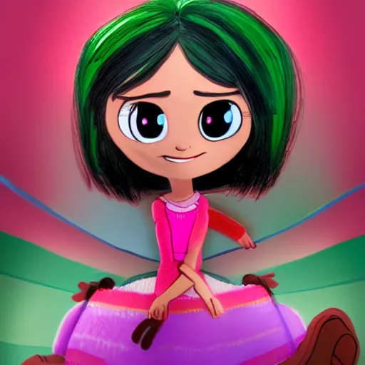 Image similar to vanellope from wreck it ralph sketch highly detailed colored