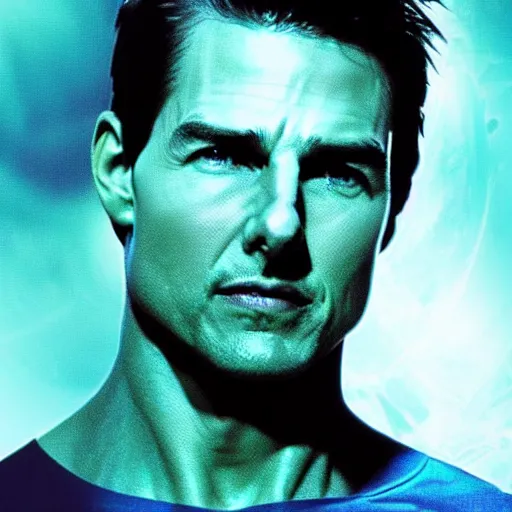 Prompt: Tom Cruise as dr Manhattan