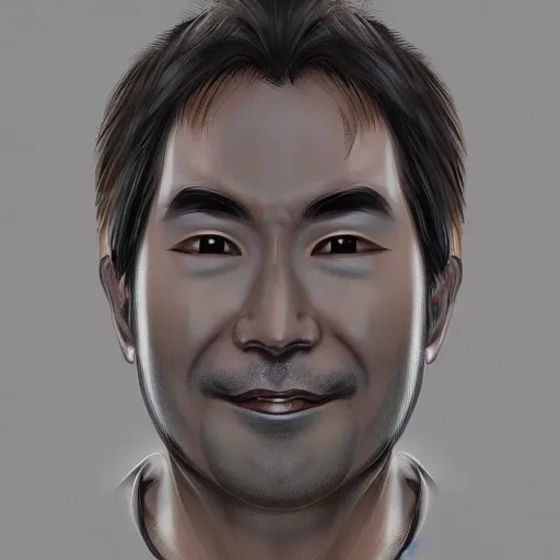 Image similar to satoshi nakamoto portrait, digital painting, trending on artstation, masterpiece, aaa character design