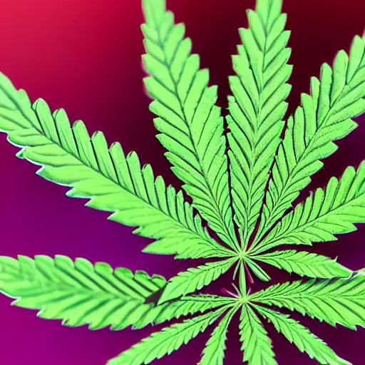 Prompt: a very detailed image of cannabis, purple hue, 4 k