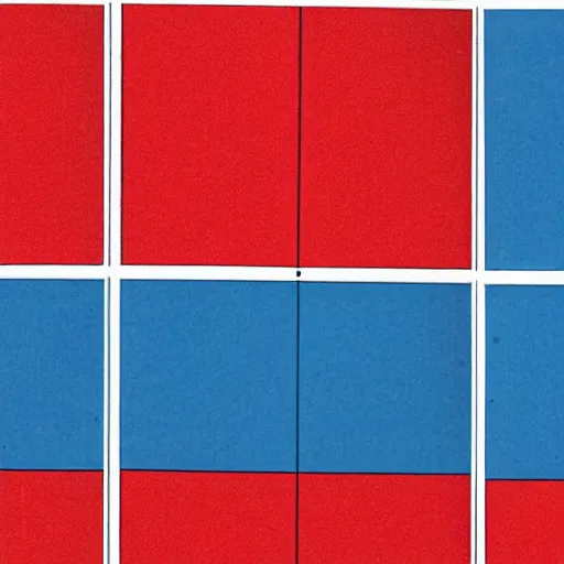 Image similar to from a 5th grade math textbook: two vertical panels, in the top panel is a blue cube, in the bottom panel is a red sphere