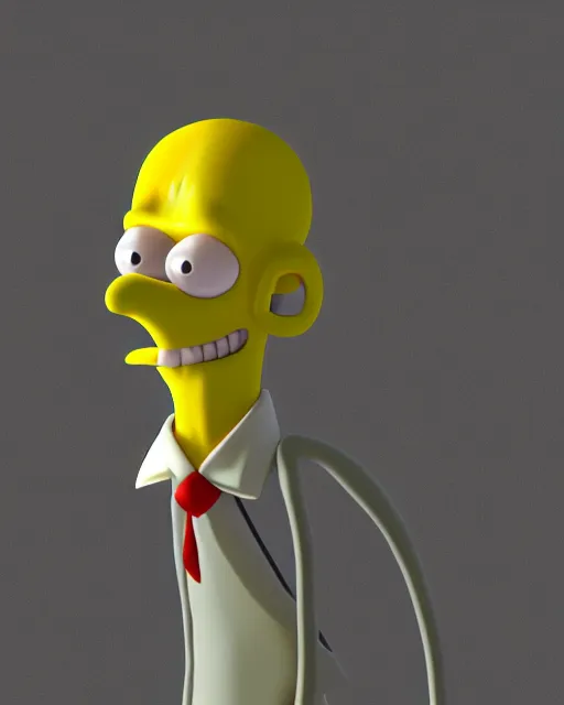 Image similar to i bring you love mr burns high quality 3d render