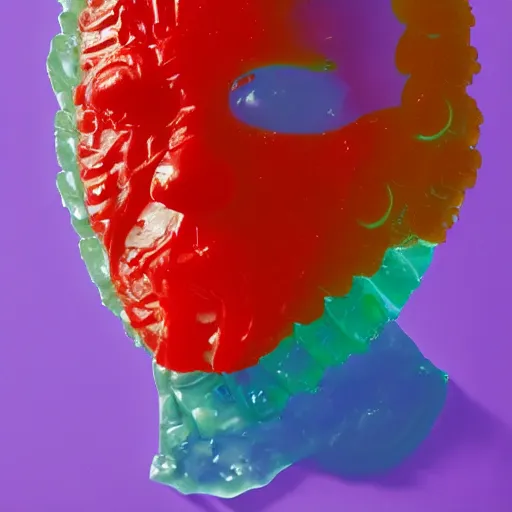 Prompt: a person made out of jello, portrait