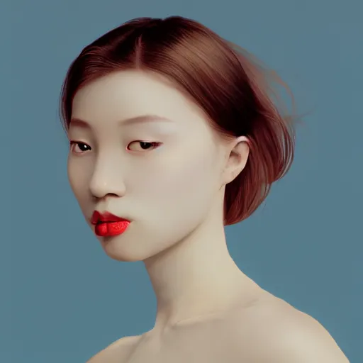 Image similar to photo of young woman by hsiao - ron cheng