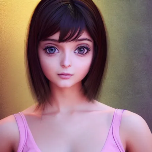 Image similar to beautiful anime cute teen girl resembling Aishwarya Rai, natural beauty expressive pose, art by mark brooks, but as a real life photograph, photorealism, daz3d genesis iray shaders, cinematic lighting, HDRI, 8k textures