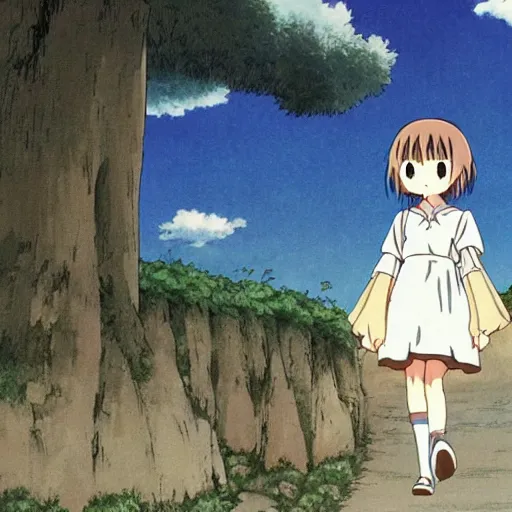 Prompt: cute anime girl, style: (hayao miyazaki, studio ghibli)