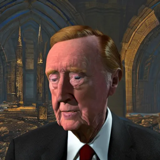 Prompt: vin scully in dark souls - n 6