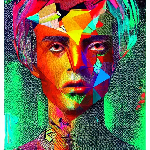 Image similar to expressive portrait of the digitally glitched soul, by Beksinsnki, maze, sharp focus