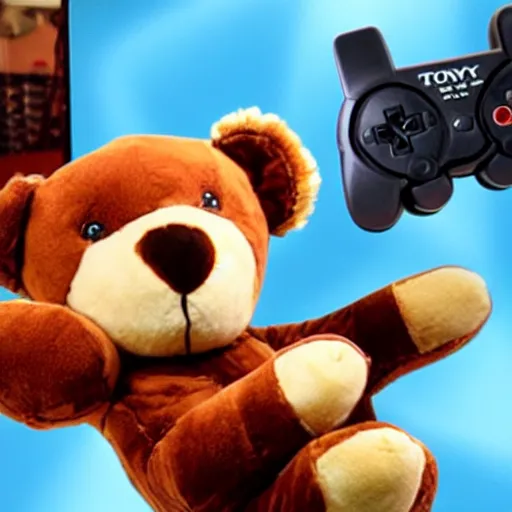 Image similar to tony hawk's extreme teddy bear cuddling for playstation 2, video game screenshot