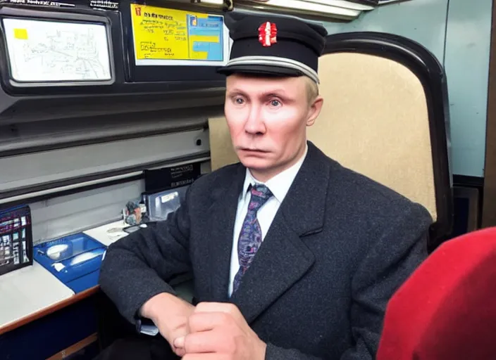 Image similar to train driver of the Russian Railways