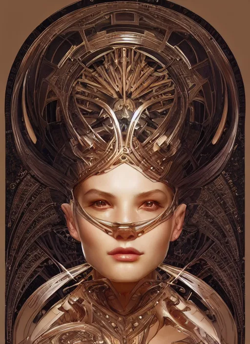 Image similar to mechanical humanoid, masterpiece, intricate, elegant, highly detailed, digital painting, artstation, concept art, smooth, sharp focus, illustration, art by artgerm and greg rutkowski and alphonse mucha and uang guangjian and gil elvgren and sachin teng, symmetry!!