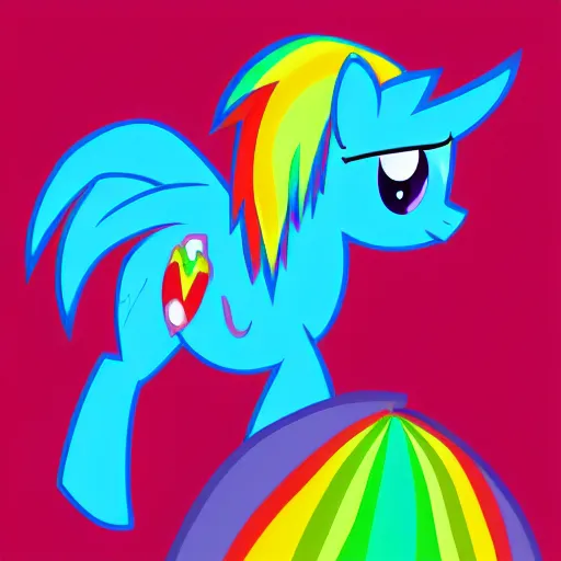 Image similar to rainbow dash eating a hamburger