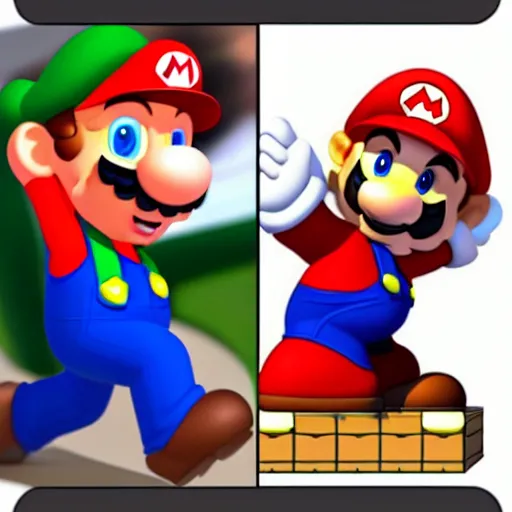 Image similar to “ mark zuckerberg as mario stomping a goomba ”