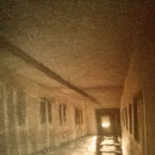 Prompt: insane nightmare, no light, everything is blurred, creepy shadows, haunted house, prison in the basement, very poor quality of photography, 2 mpx quality, grainy picture