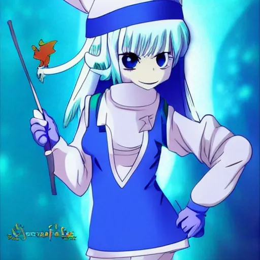 Prompt: smurfette in anime style