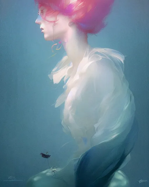 Prompt: soul colors - driven, silk, fractal crystal, serenity, by ilya kuvshinov, greg rutkowski, tom bagshaw, james jean, victo ngai, ryohei hase, thomas kinkade, elegant, masterpiece, award winning