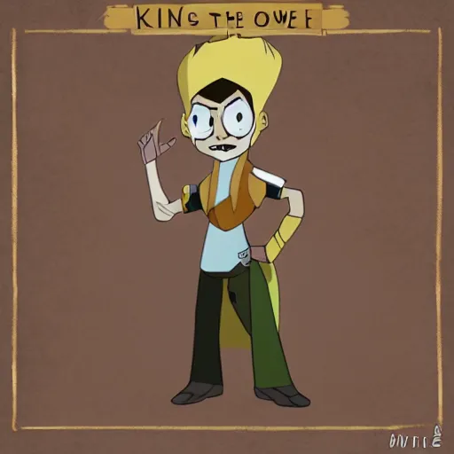 Prompt: king from the owl house series, 2 d animation