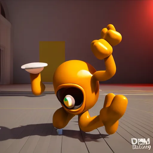 Image similar to Quincy from bloons tower defense 6, cinema 4d render, Ray tracing reflection, natural lighting, 3d model,