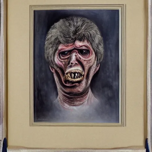 Image similar to bodyhorror portrait by h. r. giger of boris nemtsov degraded abomination, photo - realistic, color image, 2 k, highly detailed