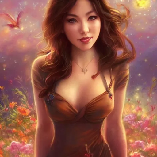 Prompt: you may say i'm a dreamer, but i'm not the only one. i hope someday you'll join us. and the world will live as one, artwork by artgerm, style by thomas kinkade