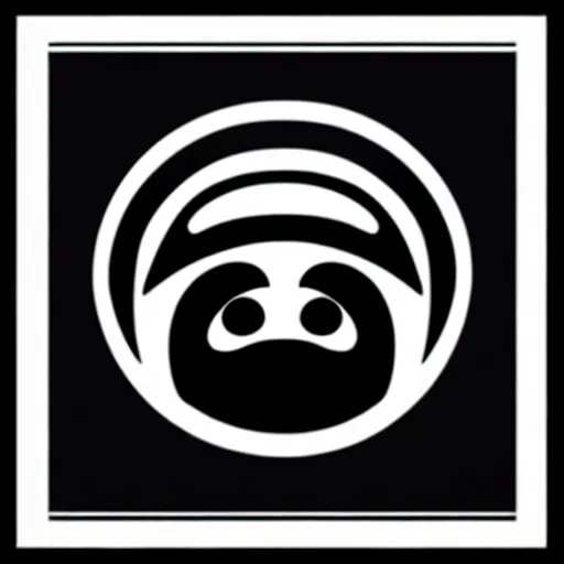 Prompt: minimal geometric sloth symbol by karl gerstner, monochrome, symmetrical
