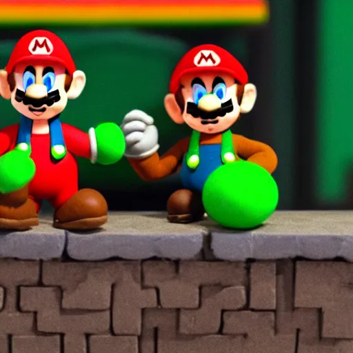 Image similar to Super Mario Bros claymation