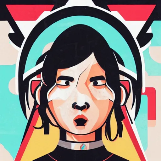 Image similar to Orca profile picture by Sachin Teng, symetrical, Vector , geometric shapes background, graffiti, street art:2 by Sachin Teng:4