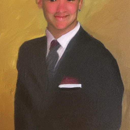 Prompt: a portrait painting of grady cini