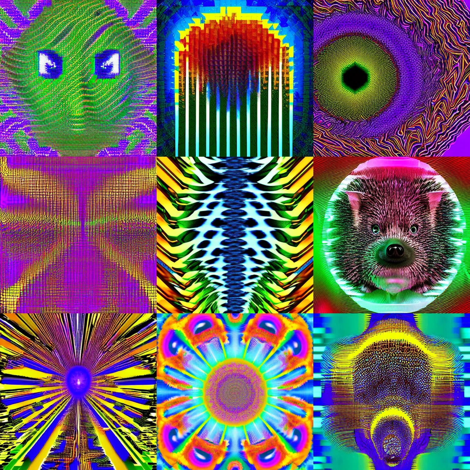 Prompt: datamosh sonic hedgehog portrait glitch art datamosh