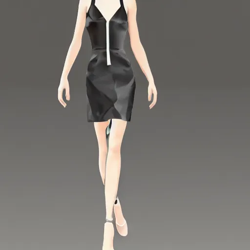 Prompt: Second Life fashion design