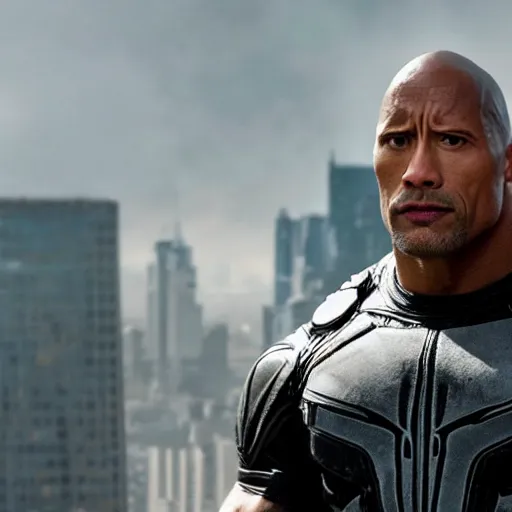 Prompt: Dwayne Johnson in the punisher 4k detailed super realistic