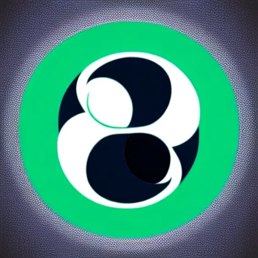 Image similar to A green and blue yin-yang logo with the word Yin-Yang written around it