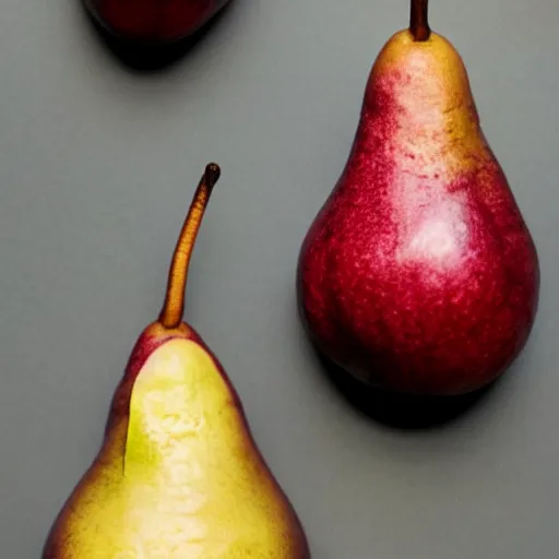 Prompt: A set of pears on a website