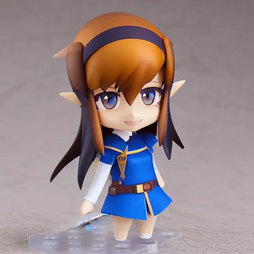 Image similar to high quality portrait flat matte painting of cute girl in the style of nendoroid and Toon Zelda , flat anime style, thick painting, medium close-up