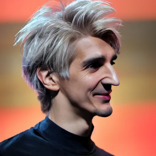 Image similar to xqc, big long nose, underbite