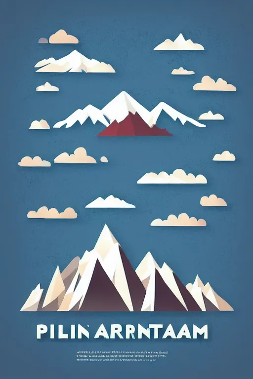 Image similar to airplane mountain flat vector illustration trending on artstation