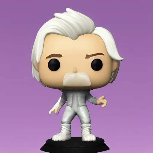 Image similar to funko pop, white man with blonde hair, xqc, 3d character model, funko pop, white background