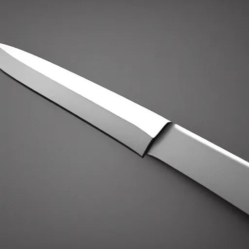 Image similar to knife consisting only of water, concept art, render, octane render, 3 d, unreal engine, raytracing