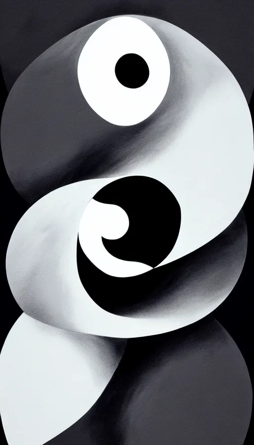 Prompt: Abstract representation of ying Yang concept, by ARTGERM