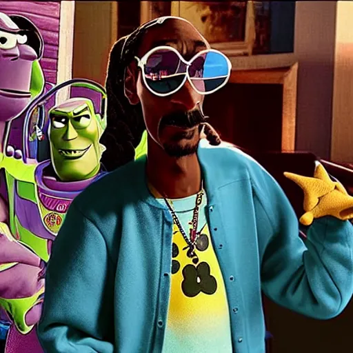 Image similar to snoop dogg in pixar's toy story