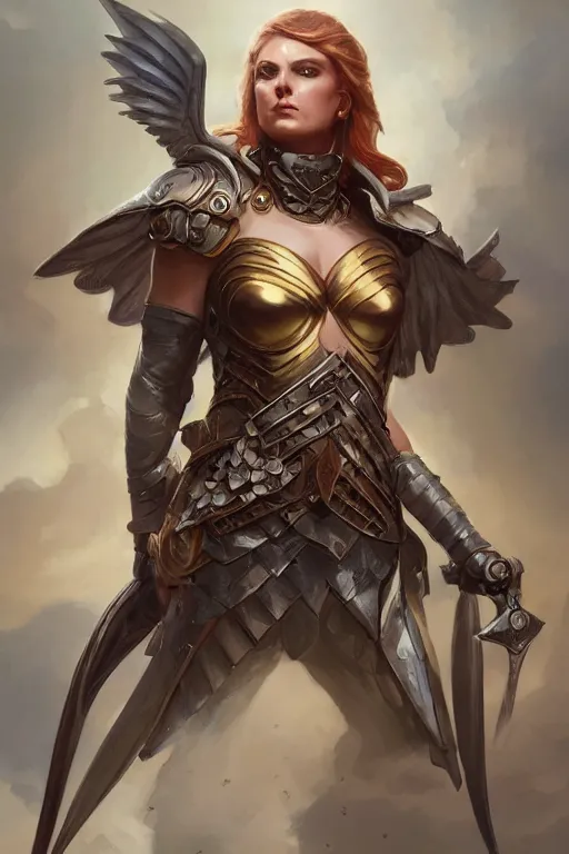 Image similar to amazon valkyrie athena, d & d, fantasy, portrait, highly detailed, headshot, digital painting, trending on artstation, concept art, sharp focus, illustration, art by artgerm and greg rutkowski and magali villeneuve