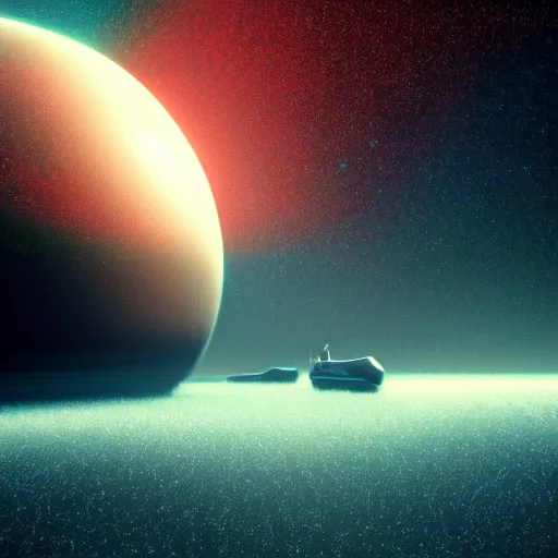 Image similar to beautiful glitch art dream, interstellar, Gerald Brom, octane render, 8k
