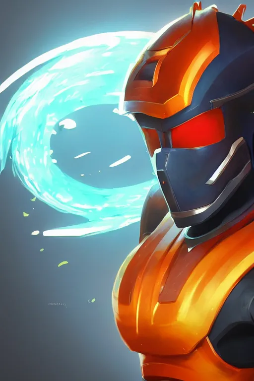 Image similar to epic mask helmet robot ninja portrait stylized as fornite style game design fanart by concept artist gervasio canda, behance hd by jesper ejsing, by rhads, makoto shinkai and lois van baarle, ilya kuvshinov, rossdraws global illumination radiating a glowing aura global illumination ray tracing hdr render in unreal engine 5