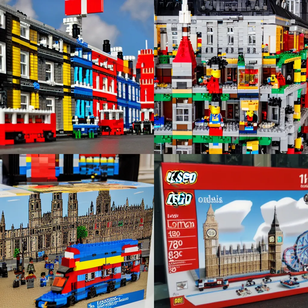 Prompt: london made of lego